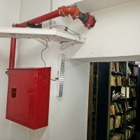 Red de hidrantes y sistema de extinción de incendios. Biblioteca Franklin. San Juan.